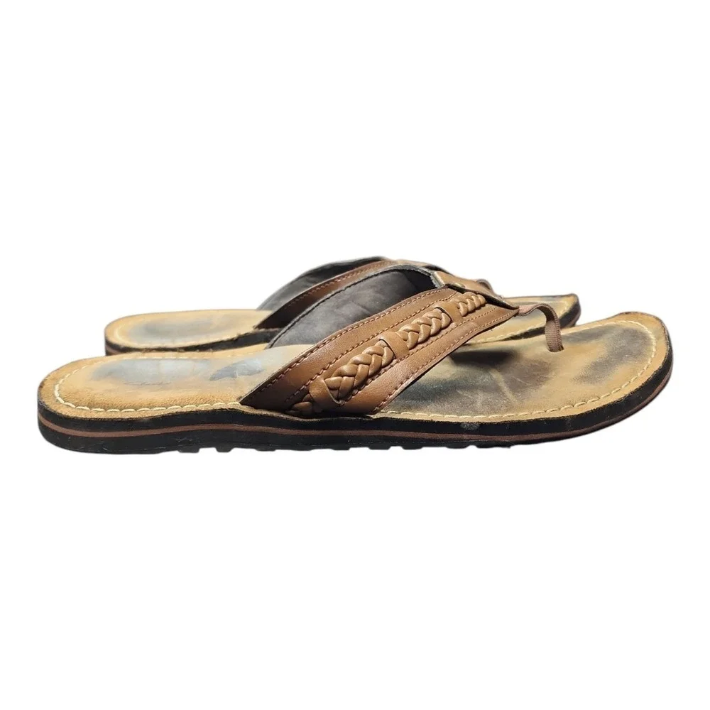 Clarks Comfort Sandals Brown  Flip Flops Women Size 8 - Picture 3 of 9